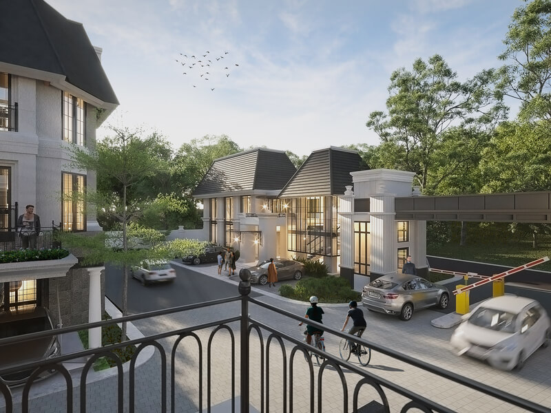 Tipe 6 - Fasad Depan Townhouse Klasik